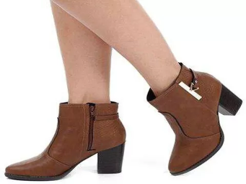 ANKLE BOOTS SALTO GROSSO COBRA BEIRA RIO CONFORTO 9042.315 - Marrom