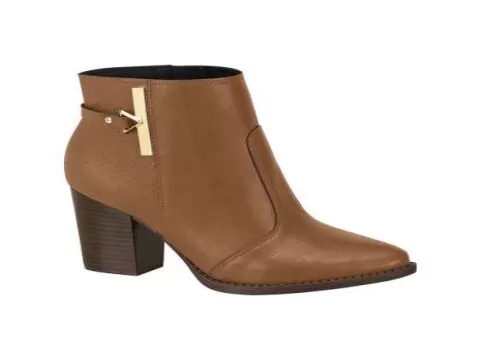 ANKLE BOOTS SALTO GROSSO COBRA BEIRA RIO CONFORTO 9042.315 - Marrom