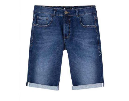 BERMUDA MOLETOM JEANS MASCULINA HERING H4AM - Jeans escuro