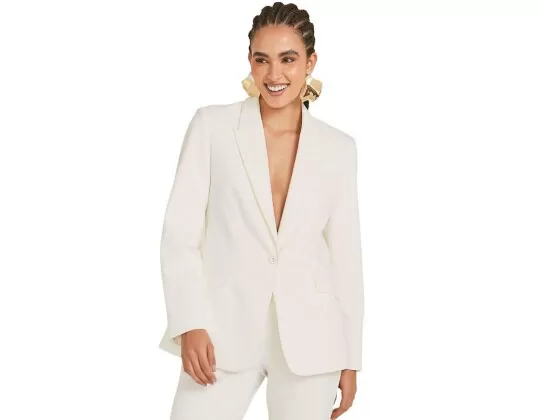 BLAZER COM LAPELA MARIA VALENTINA 107721 - Branco