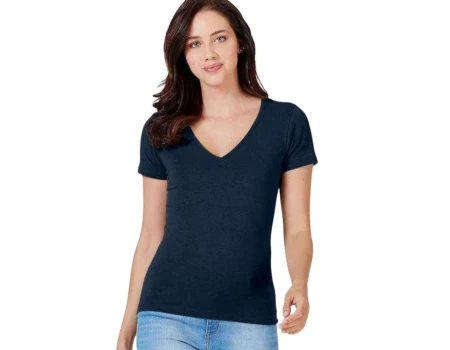 BLUSA BASICA ALGODÃO E ELASTANO HERING 02TQ - Marinho