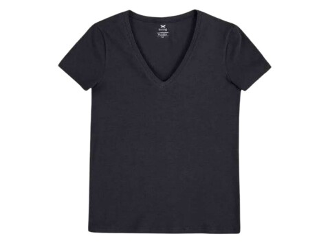 BLUSA BASICA ALGODÃO E ELASTANO HERING 02TQ - Preto