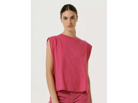 BLUSA BÁSICA FEMININA MUSCLE TEE HERING 4AE1 - Roxo