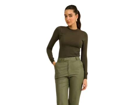 BLUSA BASICA TRICOT BYA BEAUTIFULL 30652 - Marrom