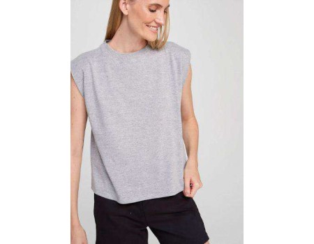 BLUSA BÁSICA FEMININA MUSCLE TEE HERING 4AE1 - Cinza