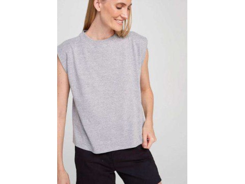 BLUSA BÁSICA FEMININA MUSCLE TEE HERING 4AE1 - Cinza