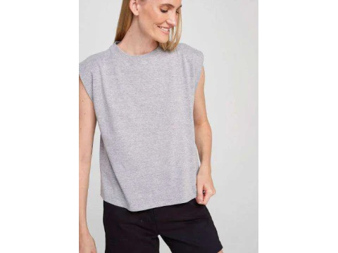BLUSA BÁSICA FEMININA MUSCLE TEE HERING 4AE1 - Cinza