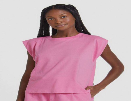 BLUSA BÁSICA FEMININA MUSCLE TEE HERING 4AE1 - Pink