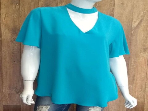 BLUSA CHOCKER MARIA VALENTINA 104711 - Azul