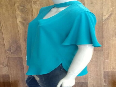 BLUSA CHOCKER MARIA VALENTINA 104711 - Azul