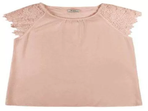 BLUSA COM RENDA FEMININA HERING K0FW - Nude