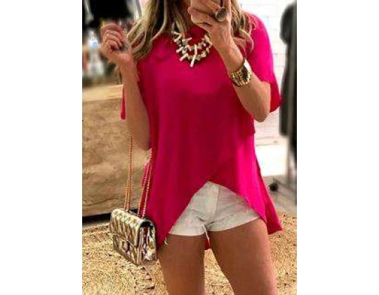 BLUSA CREPE ABERTURA FRONTAL JOB STORE - Pink