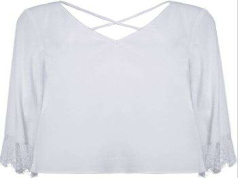 BLUSA CREPE DECOTE V NITROGEN 320404 - Verde