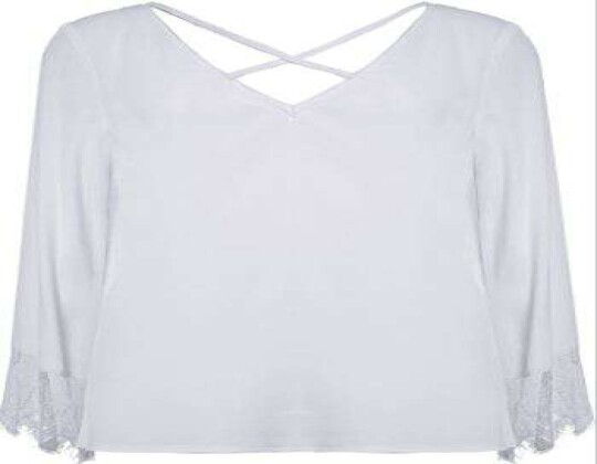 BLUSA CREPE DECOTE V NITROGEN 320404 - Verde