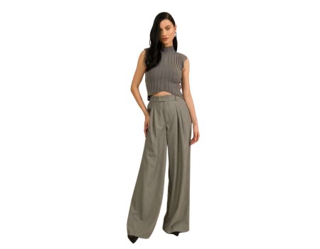 BLUSA CROPPED BEAUTIFULL 30460 - Cinza