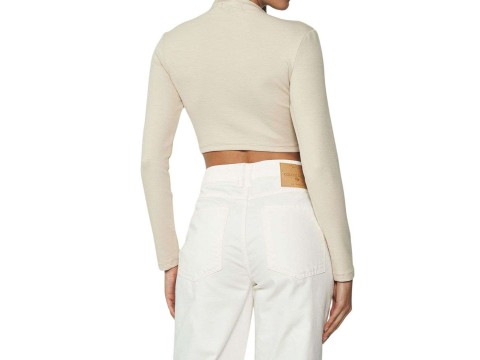 BLUSA CROPPED SLIM COLCCI 036.01.18344 - Creme