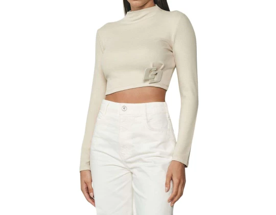 BLUSA CROPPED SLIM COLCCI 036.01.18344 - Creme