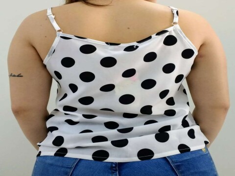 BLUSA DE ALÇA POÁ DETALHE PÉROLAS - Branco