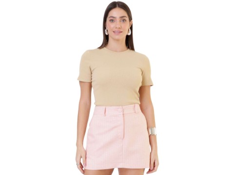 BLUSA DE MALHA RIBANA SEIKI 431369 - Bege