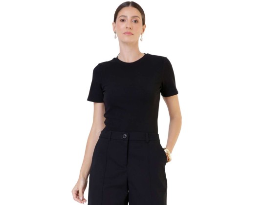 BLUSA DE MALHA RIBANA SEIKI 431369 - Preto