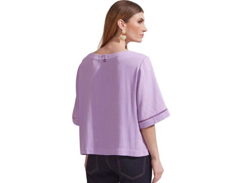 BLUSA DECOTE MC ENTREMEIO MARIA VALENTINA 108222 - Lilas