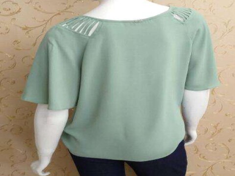 BLUSA DECOTE REDONDO MARIA VALENTINA 105378 - Verde