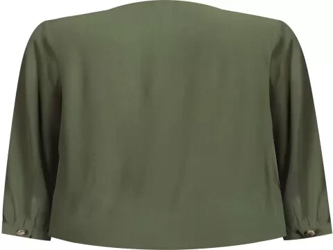 BLUSA DUPLA CREPE COM AMARRAÇÃO SEIKI 720198 - Verde