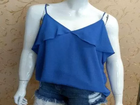 BLUSA ESSENTIAL MARIA VALENTINA 104197 - Azul