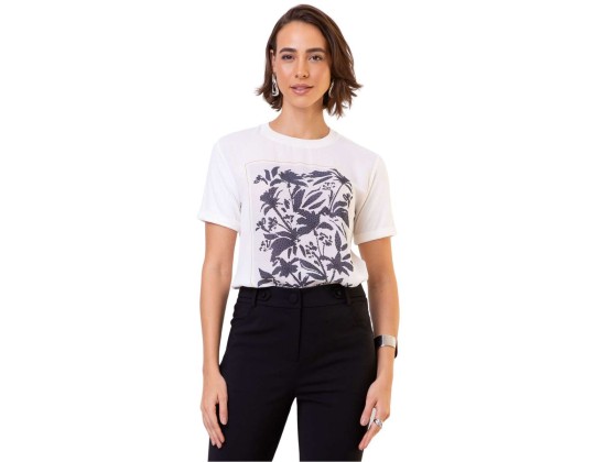 BLUSA ESTAMPADA SEIKI 532219 - Off white