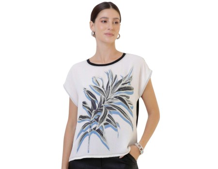 BLUSA ESTAMPADA SEIKI 631515 - Cinza