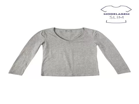 BLUSA FEM HERING 4D8A - Cinza