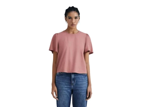 BLUSA FEM MANGA GODÊ HERING K55Y - Rosa claro BLUSA FEM MANGA GODÊ HERING K55Y - Rosa claro