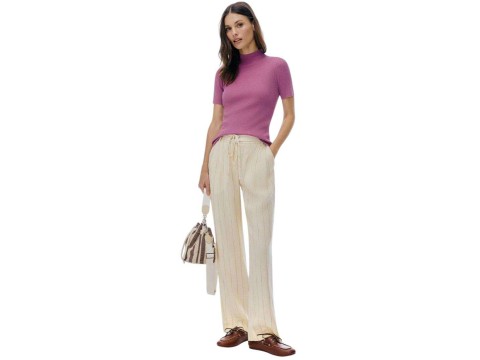 BLUSA FEM TRICOT GOLA ALTA HERING K5G4 - Roxo