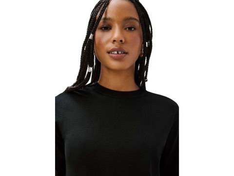 BLUSA FEM TRICOT HERING K5CV - Preto