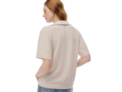 BLUSA FEM TRICOT HERING K6AB - Bege