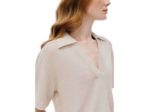 BLUSA FEM TRICOT HERING K6AB - Bege