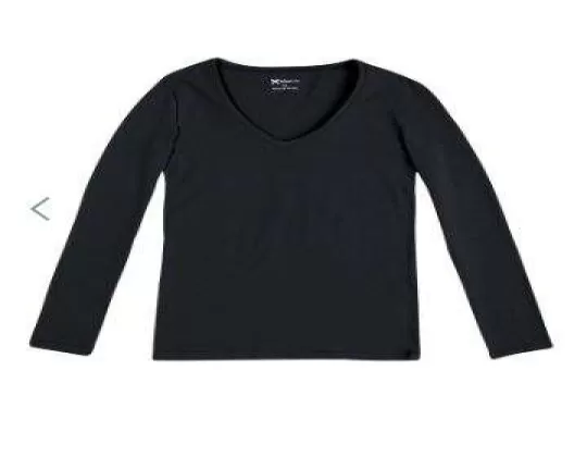 BLUSA FEMININA BÁSICA COM DECOTE V HERING 4D8A - Preto