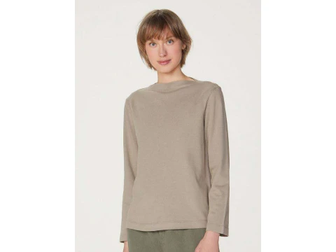 BLUSA FEMININA ML DECOTE CANOA HERING 4FCV - Caqui