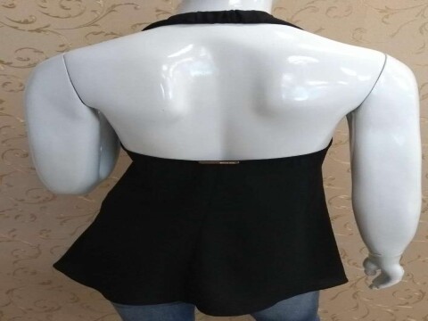 BLUSA FRENTE UNICA MORENA ROSA 06292 - Preto