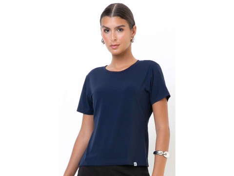BLUSA MALHA BÁSICA DECOTE REDONDO SEIKI 130002 - Marinho
