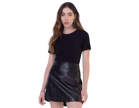 BLUSA MALHA BÁSICA DECOTE REDONDO SEIKI 130002 - Preto