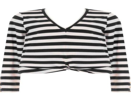 BLUSA MALHA CREPE LISTR.MG COMPR. SEIKI 431070 - Preto