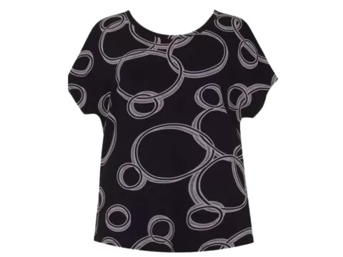 BLUSA MALHA EST.C/PESPONTO NA GOLA SEIKI 431258 - Preto