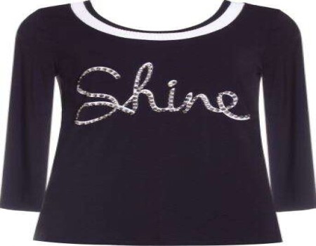 BLUSA MALHA ESTAMPA NA FRENTE NITROGEN 330464 - Preto