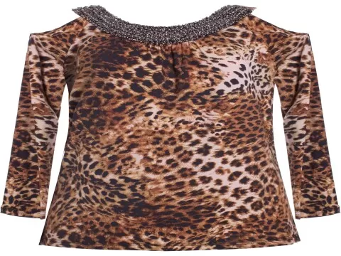 BLUSA MALHA VISCOSE EST. SEIKI 231487 - Marrom