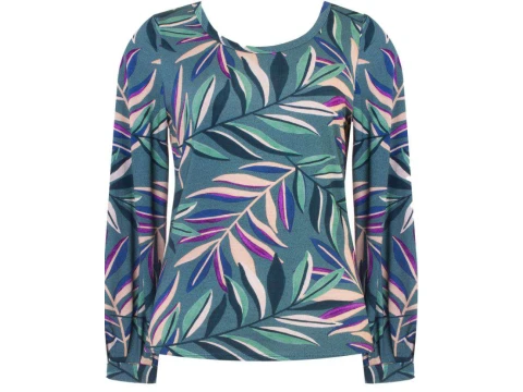 BLUSA MALHA VISCOSE ESTAMPADA SEIKI 730396 - Verde