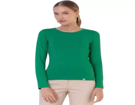 BLUSA MALHA VISCOSE MG LONGA SEIKI 130009 - Verde