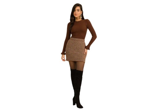BLUSA TRICOT GABY BEAUTIFULL 30638 - Marrom
