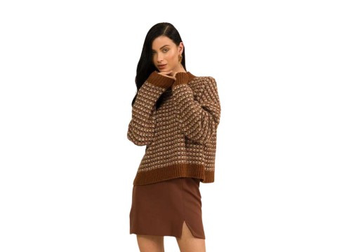BLUSA TRICOT YANA BEAUTIFULL 30654 - Marrom