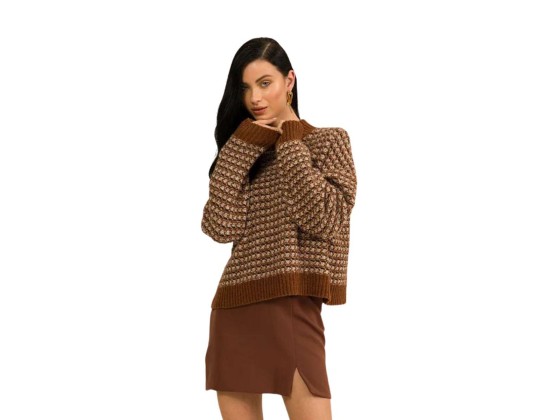 BLUSA TRICOT YANA BEAUTIFULL 30654 - Marrom